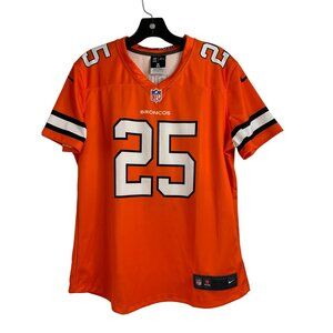Womens Large Nike Broncos Orange Jersey Chris Harris 25 NFL Short Sleeve 6991